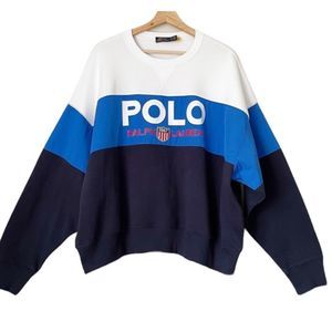 Polo by Ralph Lauren Blue and White Sweatshirt